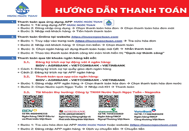 Thanh toán hóa đơn nước